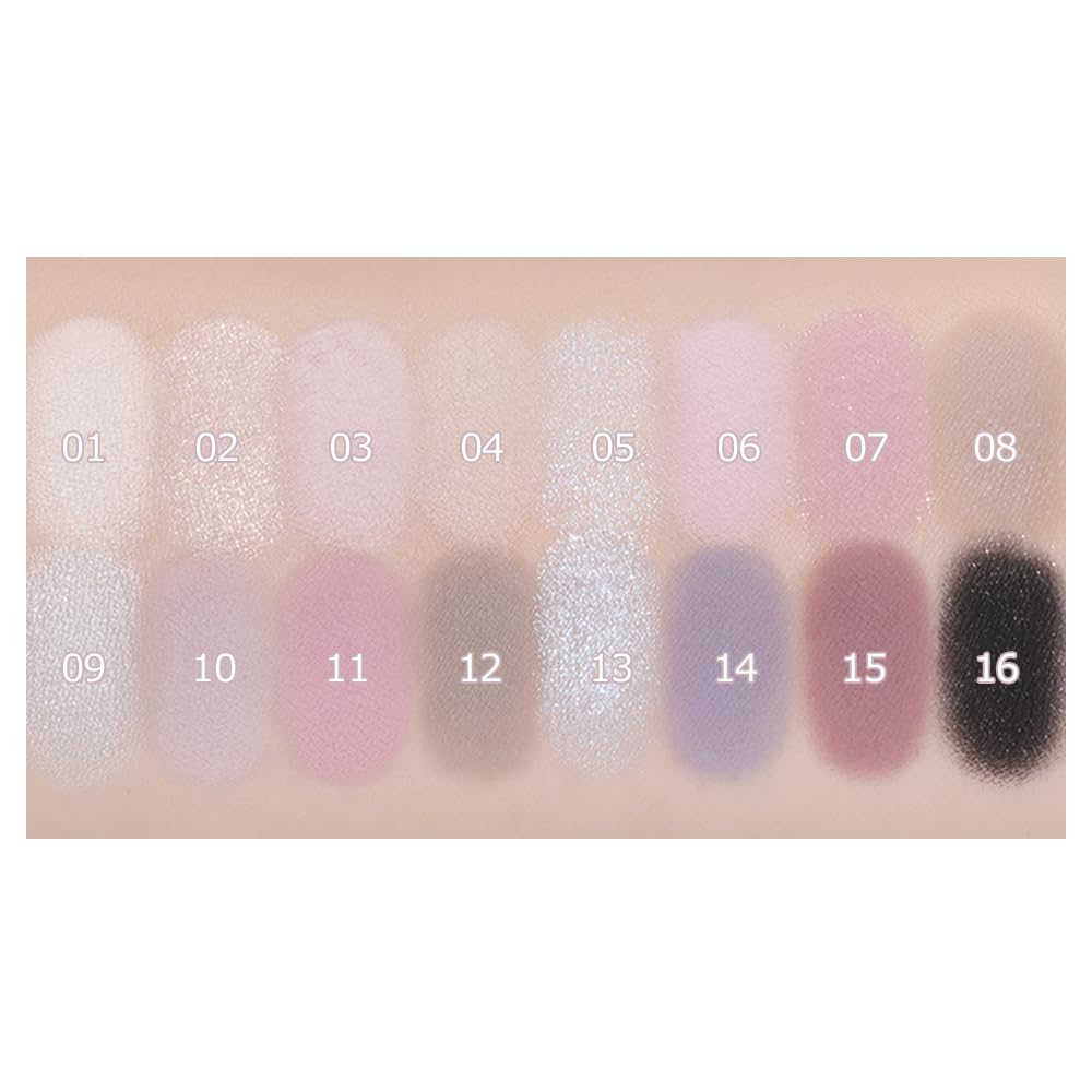 Wakemake Paletă Fard de Ochi Soft Blurring Blue Core Cele Mai Bune Cosmetice 16 Fard de Ochi Coreean de Zi cu Zi Natural 13, Estompare, Câștigătoare de Premii, Culori, Mat, Sclipici,