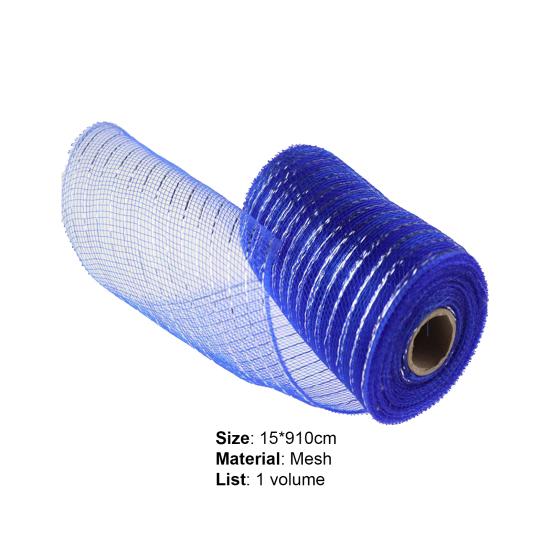 1 Roll Decorative Mesh Eco-friendly High Toughness Net Yarn Christmas Poly Mesh Ribbon Metallic Strips Decor for Home