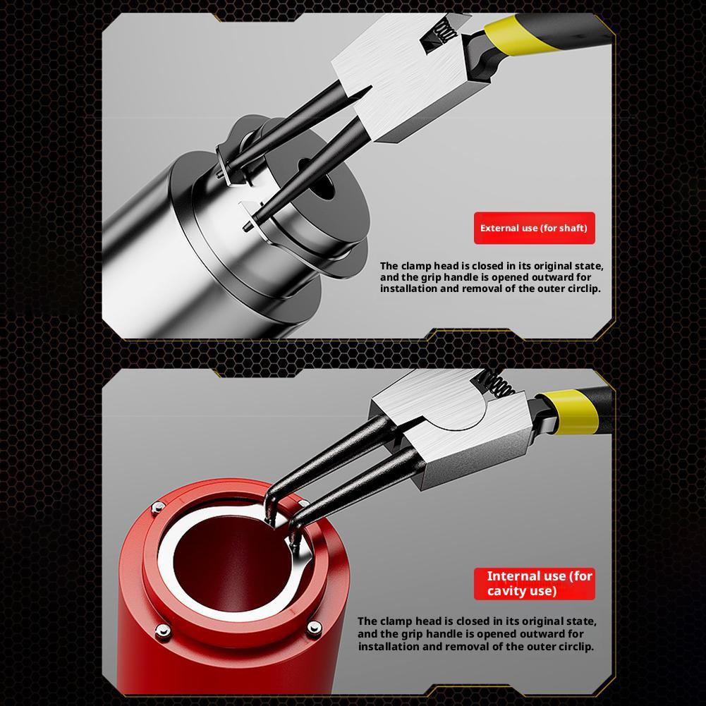 4pcs Multi-function Internal External Pliers Retaining Clips Motorcycle Repair Snap Ring Circlip Pliers Dual-purpose Hand Tools