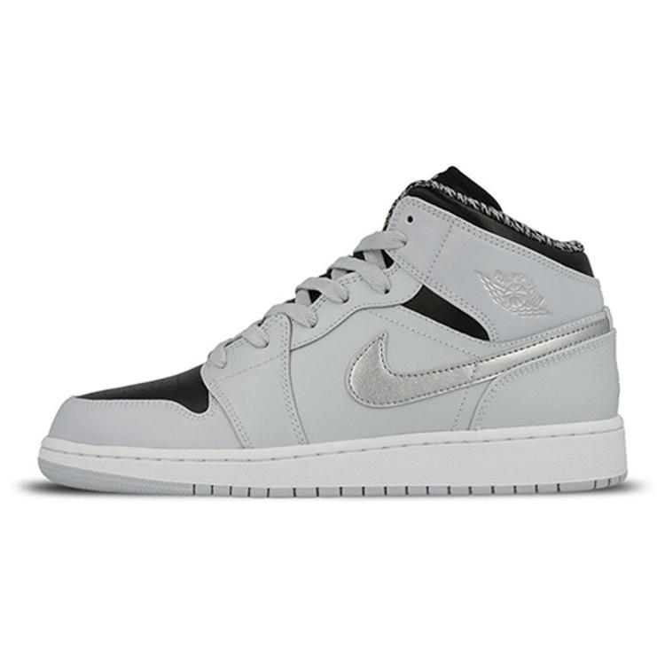(GS) Air Jordan 1 Retro Mid Pure Platinum Kids 554725-032 EU 36