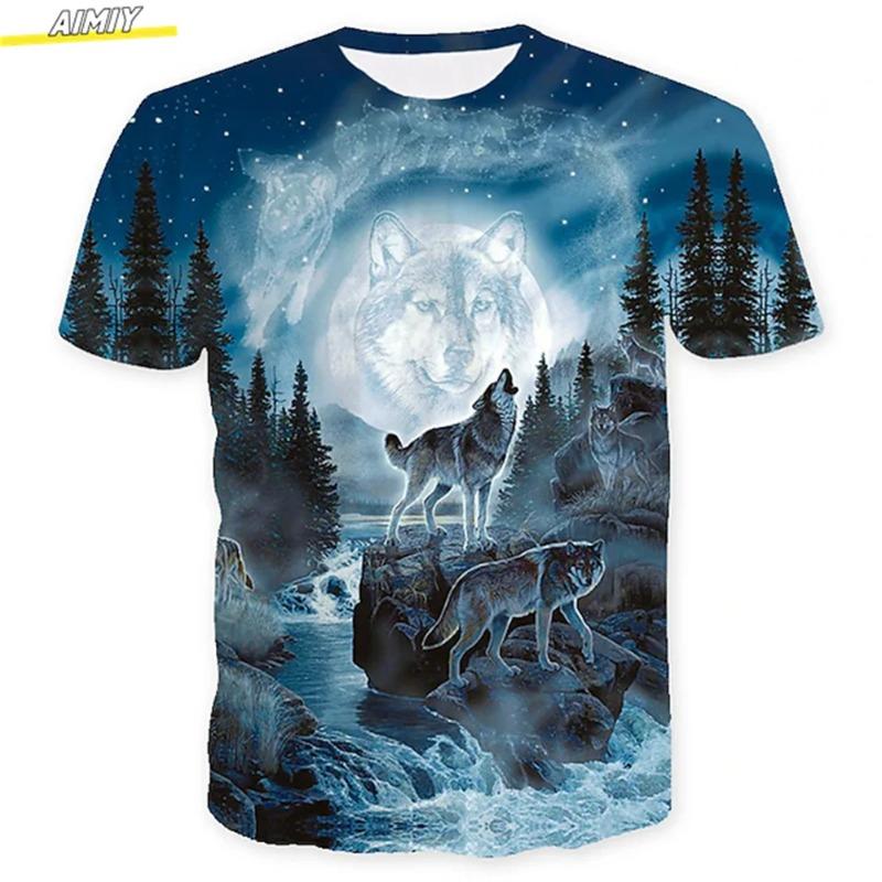 

Мужская Хипстерская Футболка с 3D Печатью Волка, Короткий Рукав, Модная Летняя Футболка, 3D Животное, Большой Размер, Круглый Вырез, Повседневный Праздничный Топ XXS