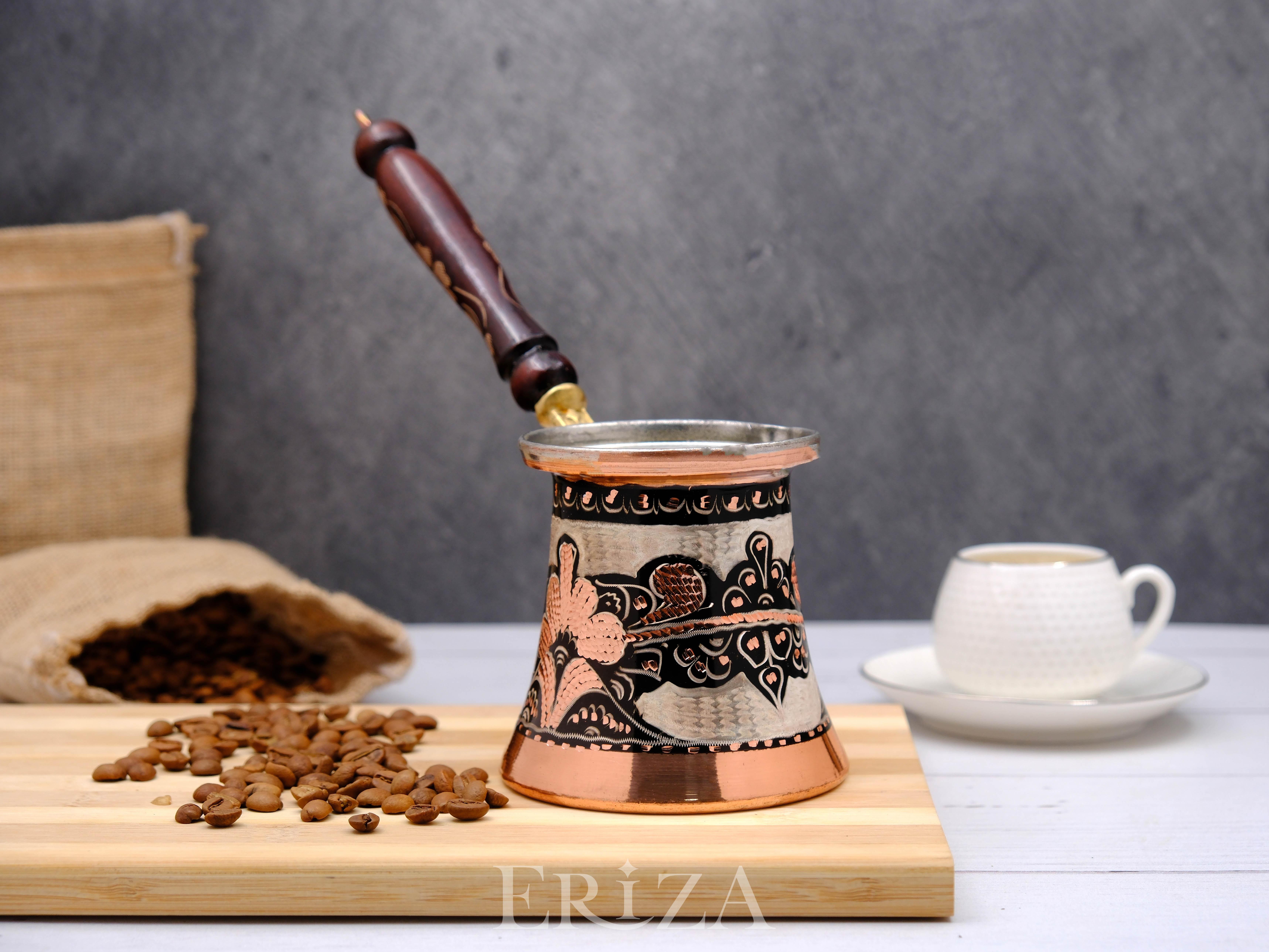 

Engraved Copper Turkish Coffee Pot NO1 чорний
