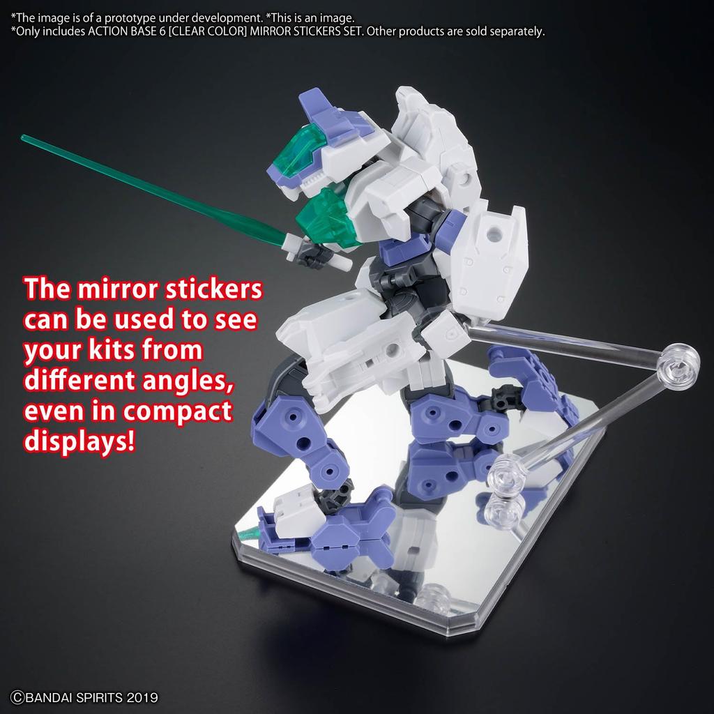 Action Base 6 [Clear Color] Mirror Sticker Set Plastic Display Stand