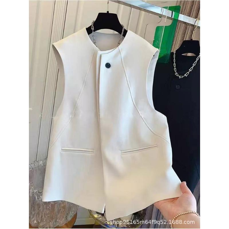 Women S Sleeveless Korean Style Suit Vest Casual Summer