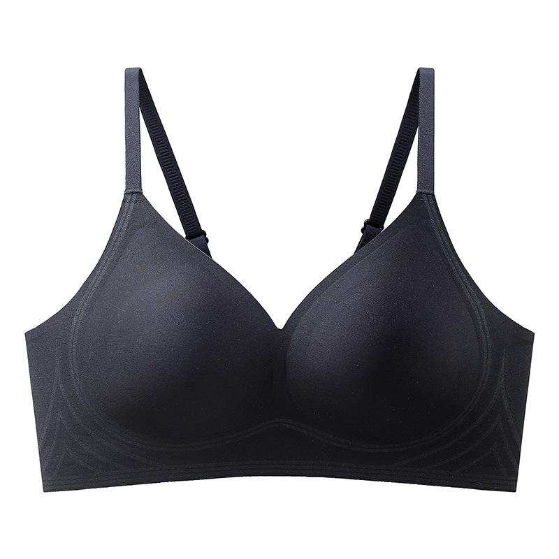 Beige Wireless Bra with Upward Support and Lightweight Comfort M чёрный