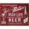 Desperate Enterprises Welcome To the High Life Miller High Life Tin Sign Nostalgic Vintage Metal Wall Art Decor for Home Room