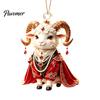 Acrylic Pendant for Christmas 2027 New Year Sheep Ornament, 2D Tree Hanging Decor with String, Chinese Zodiac Goat Decor, Holiday Gift Seasonal Party