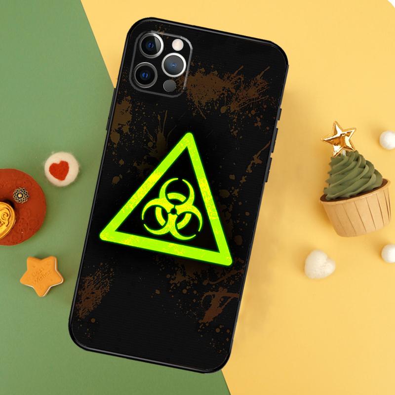 Biohazard Symbol Logo Phone Case For iPhone 17 17Air 16 15 14 13 11 12 Pro Max 12 13 Mini 16E Shockproof Cover