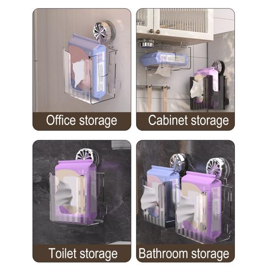 Wall Mount Wipes Storage Box Paper Dispenser Strong Load-bearing Transparent