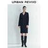 UR Retro Hong Kong Style Metal Buckle Denim Dress