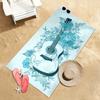 Guitar Pattern Quick Dry Comfort Towel, Ideal for Outdoor Travel Camping Holiday Pool Yoga Beach Must Have