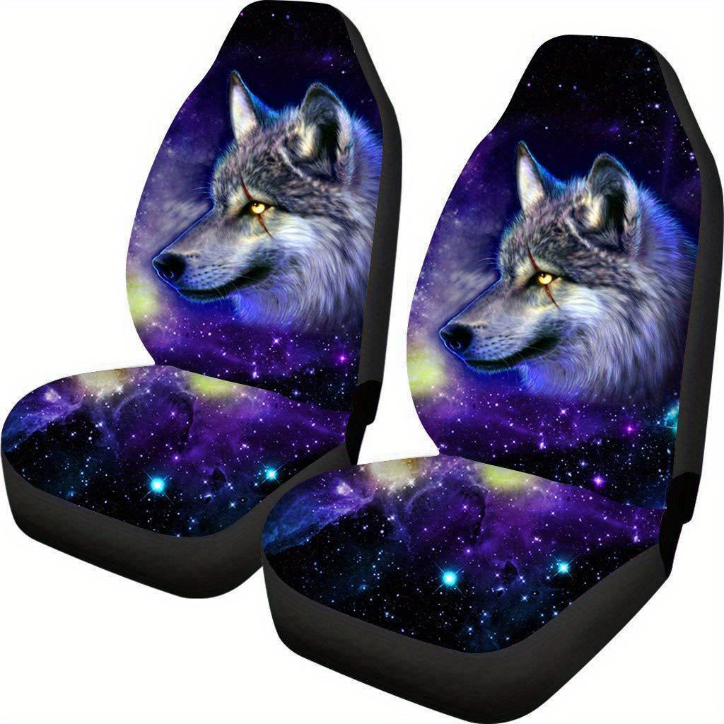 Scar Handsome Wolf All Five Seats (5 Seats) Cloth Printing Car Seat Cover All Four Seasons Universal
