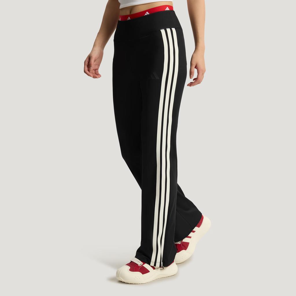 adidas Daily Quick-Dry Striped Flared High-Waist Casual Pants Women Bottoms KX2749