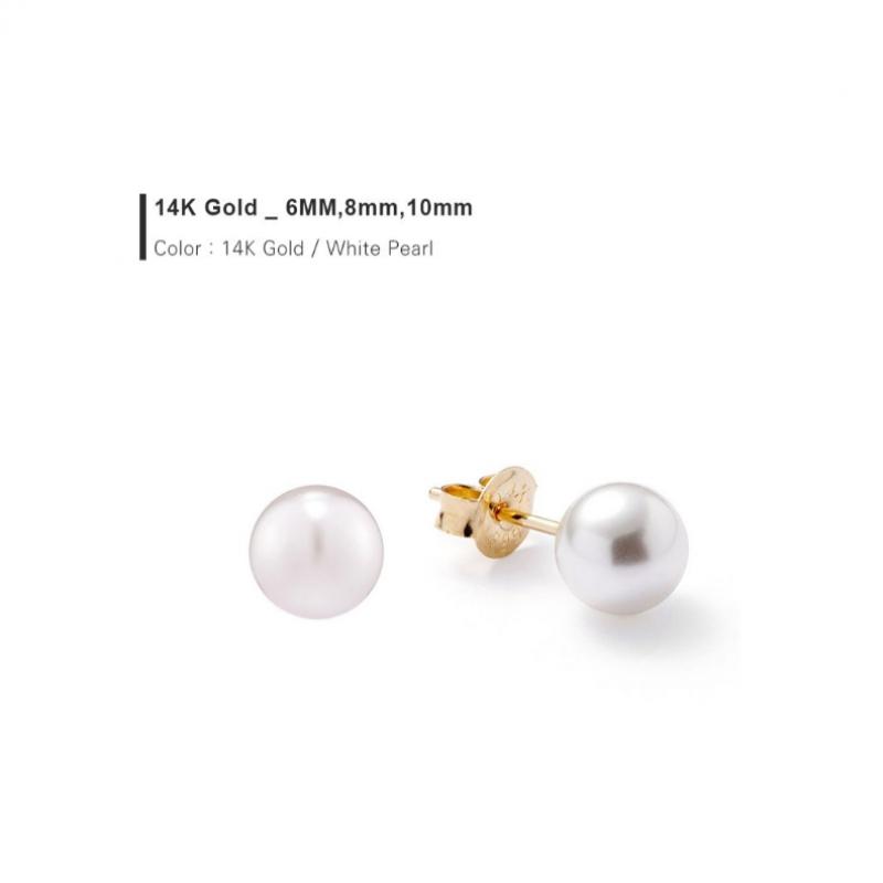Tani by Minetani Brincos de Pérola Clássicos 14k 10mm