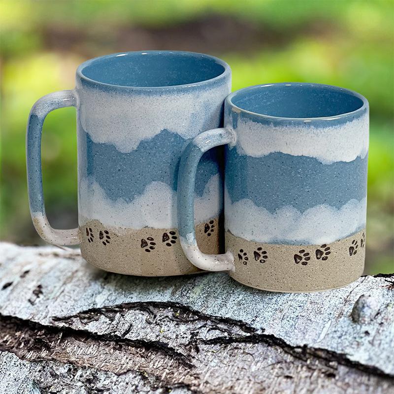 Personalized Creative Wave Beach Cups Mugs Ceramic Coffee Couple Cups As Souvenirs Household Drinking Utensils Tool Accessories