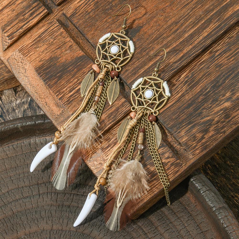 Fashion Ethnic Style High-end Fringed Earrings Personalized Retro Creative Tribal Style Earrings Yiwu Jewelry