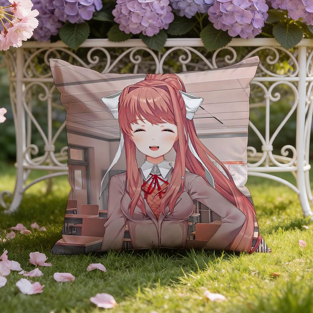 D-Doki L-Literature ClubS Federa per Cuscino Casa & Auto Copricuscino a Doppia Scena: Reversibile per un Comfort Premium