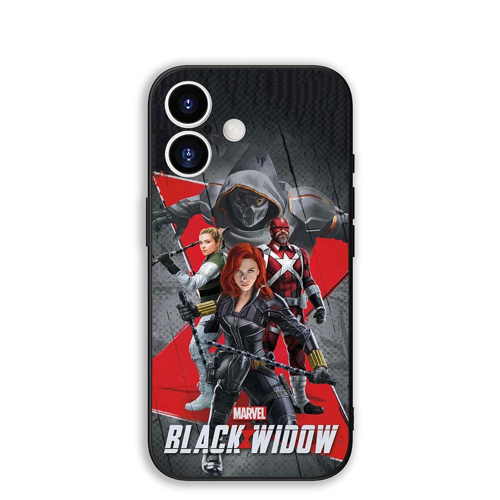 

Cover for Apple iPhone 16 15 14 11 Pro Max 6 7 8 Plus + SE2 SE3 SE 2022 2020 8+ Protective Phone Case Black Marvel Comics Widow iPhone(7Plus)(8Plus)
