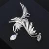 Simple Alloy Long Wing Stud Temperament Feather Earrings Silver Wings Shape Elf Ear Cuff Earrings Jewelry Accessories Gifts