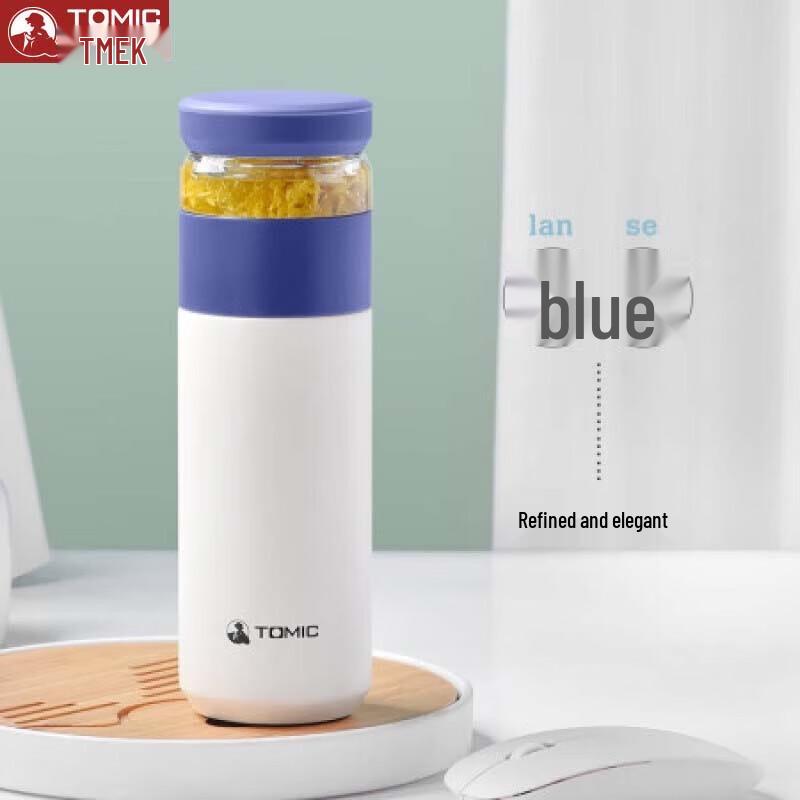 TOMIC Ceramic Lined Tea Infuser Insulated Mug