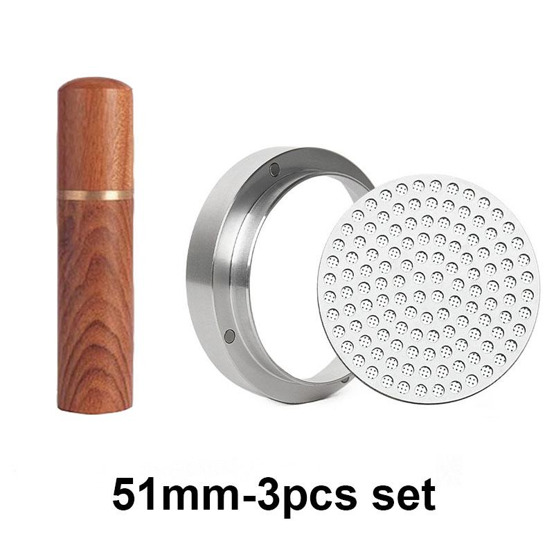 

51/53/58mm Espresso Tamper Set 3pcs WDT Tool Espresso Dosing Funnel Puck Screen Coffee Stirrer Distribution Tool Coffeware Sets