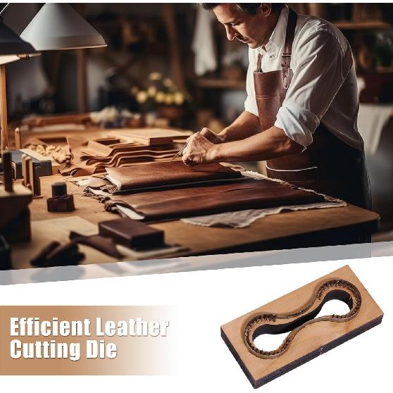 

GLOBLELAND Coin Holder Leather Cutting Die Wood Dies for Round Leather Metal Cutting Template Die Cutter with Smooth Wooden Base for Keychain DIY