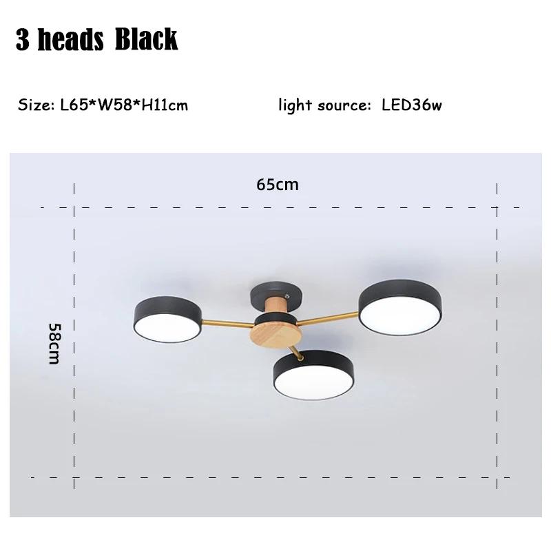 Nordic Simple LivingRoom Affordable Luxury Chandelier Macaron Creative Art Hall  Restaurant Wood  Ceiling Lighting  LED
