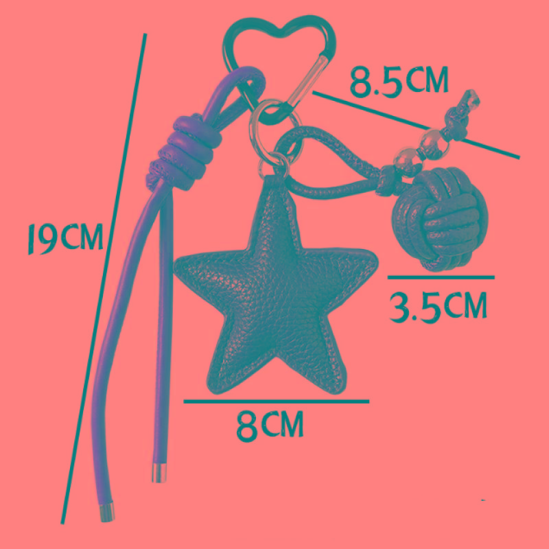 Leather Star Maillard Bag Pendant Miu Series Bag Hanger Car Keychain Jewelry Gift Decoration Accessories