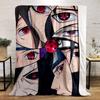 Sharingan Eyes Anime Design Flannel Blanket for Bedroom, Living Room, Sofa, and Nap Sofas.