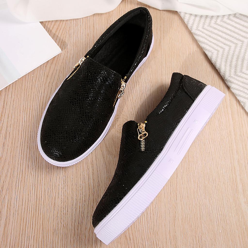 New Style Fashion Sneakers Woman Vulcanize Shoes Casual Side Zipper Femme Tenis Luxury Tennis Feminino for Women Zapatos Mujer