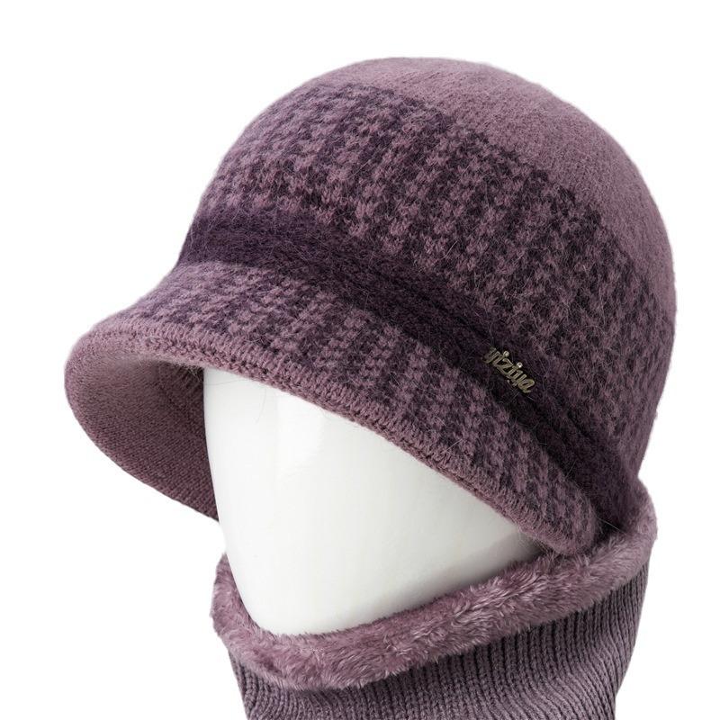Hat Female Autumn and Winter Rabbit Hair Thermal Basin Hat Fleece Thickened Wool Hat