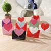10-40PCS Mixed Color LOVE Heart Shape Greeting Card Valentines Day Gift Wedding Invitations Card Romantic Message Card