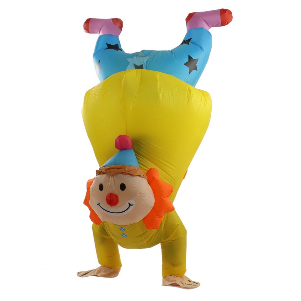 Dospelý Nafukovací Kostým Klauna na Stojku Halloween Klaun Hore nohami Nafukovací Kostým