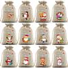 12pcs Halloween Drawstring Bag Packaging Valentine's Day Gift Bag Party Festival Gift Bag Christmas Cloth Drawstring Bag