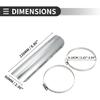 Motoforti Universal Motorcycle Exhaust Pipe Heat Shield Curved Motorbike Heat Insulation Cover, 226x60mm, Durable, Stainless Steel, Silver Tone, 1