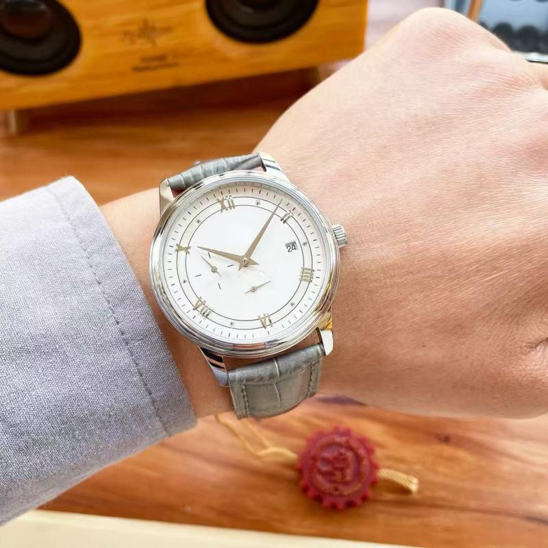 Oujia Men's Automatic Mechanical Waterproof Watch with Italian Leather Strap and Calendar
