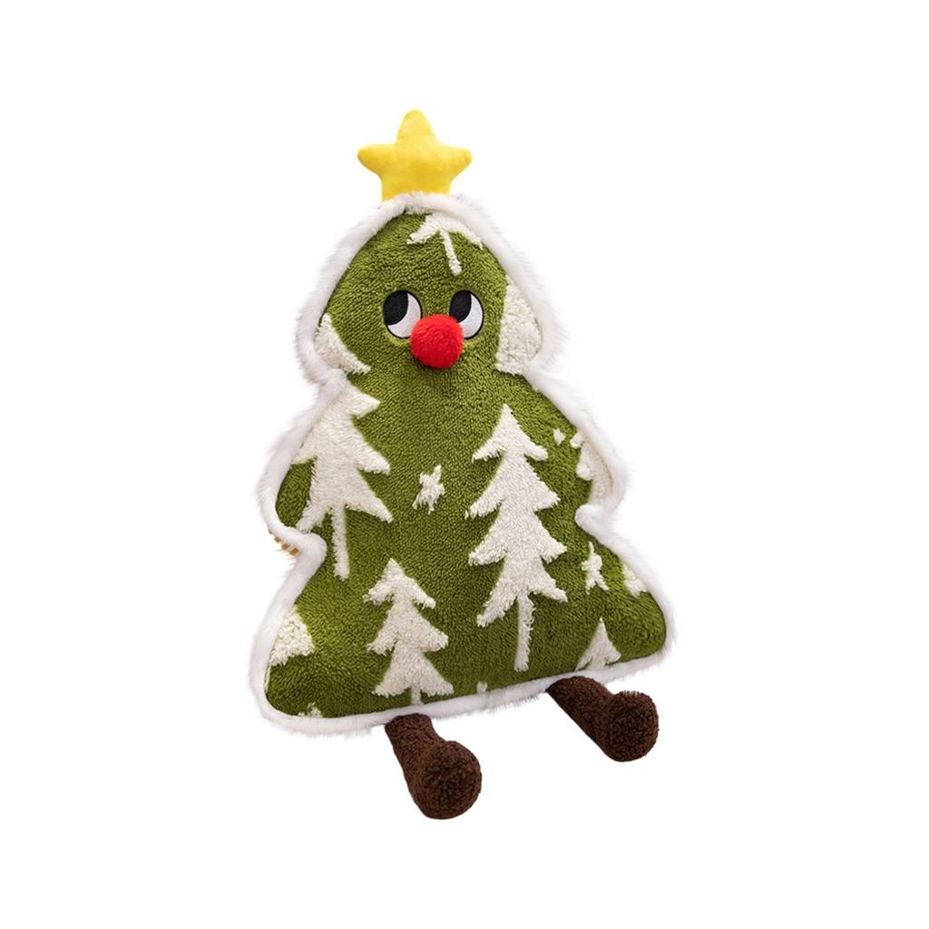 Cute Christmas Tree Plush Doll Pillow, A Decorative Cushion For Holiday Ambiance