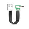 Super Flat flexible USB 2.0 A Male to Female 90 Angled Extension Charging data cable USB male to female right/left/down/up