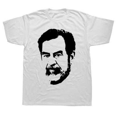 Śmieszne Saddam Husajn Irak Irak Bagdad Graficzne Koszulki Męskie Damskie Moda Casualowa Koszulka 100% Bawełna Luźna Oversize T-Shirt
