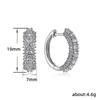 Full Pave Stone Huggie Hoop Earrings Sparkling Stacked Design Elegant Everyday Women Jewelry