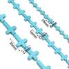 Natural Turquoise Stone Beads Colorful Cross Shape Loose Spacer Beads For Jewelry Making DIY Charm Bracelet Necklace Accessories