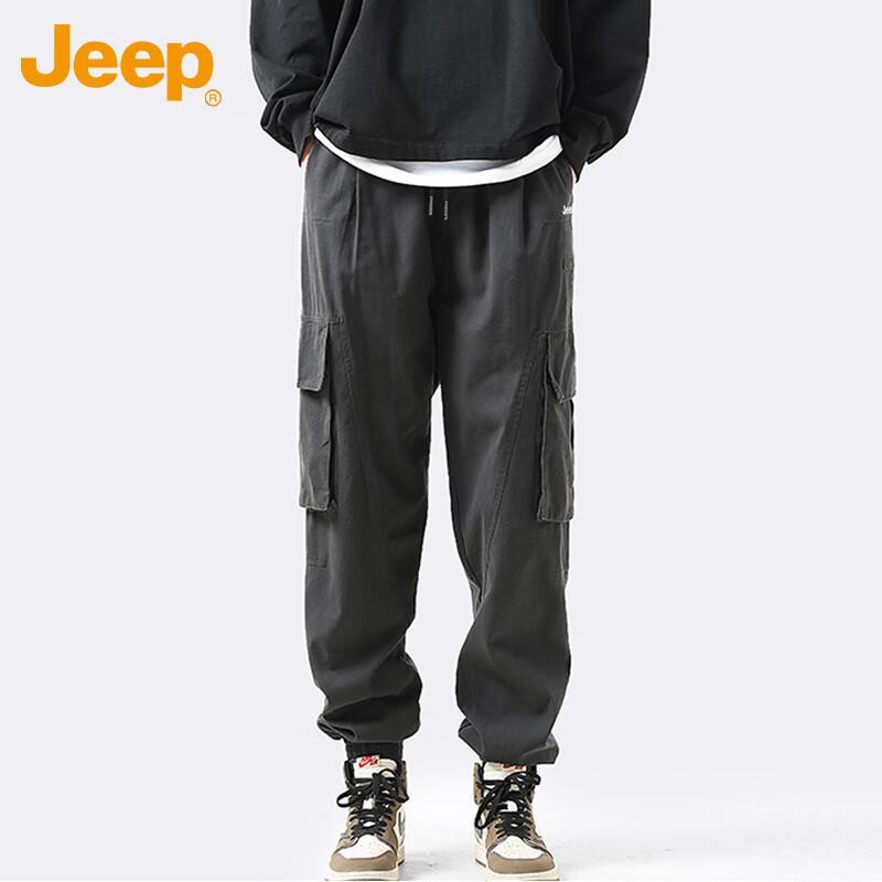 JEEP Men's Cotton American Style Cargo Jogger Pants