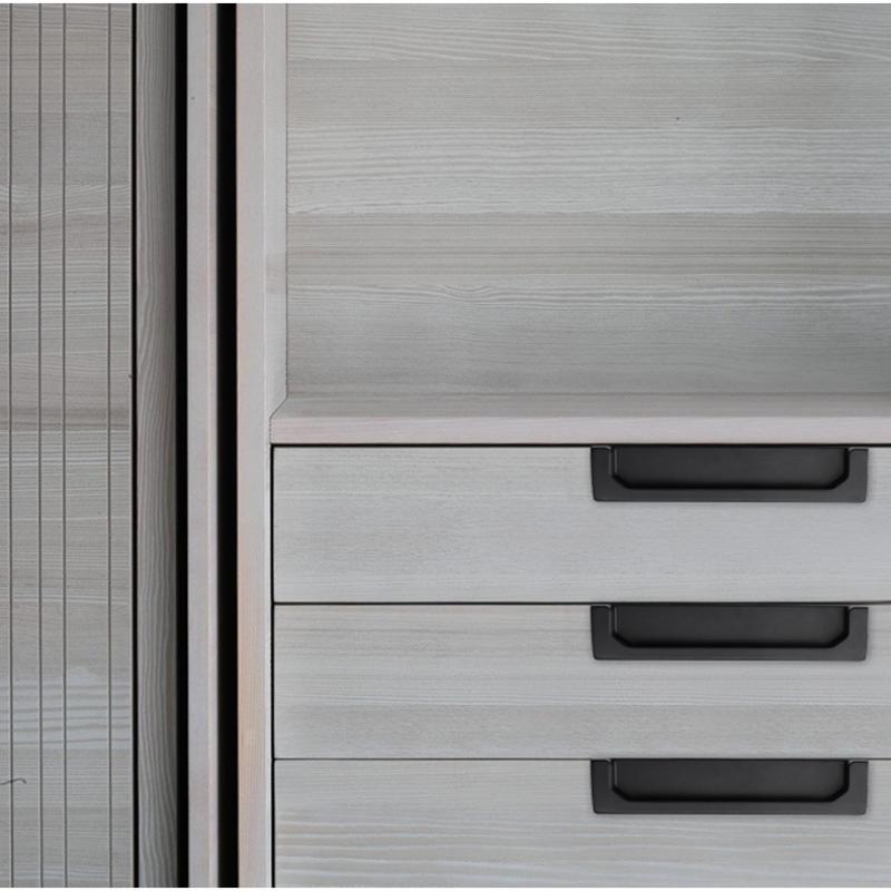 Zinklegierung Einlassbarer Klappgriff Griff Schrank Schubladengriffe Schranktür Eingelassener Öffnungsschlitz Schiebetürgriff Verlängerter Griff