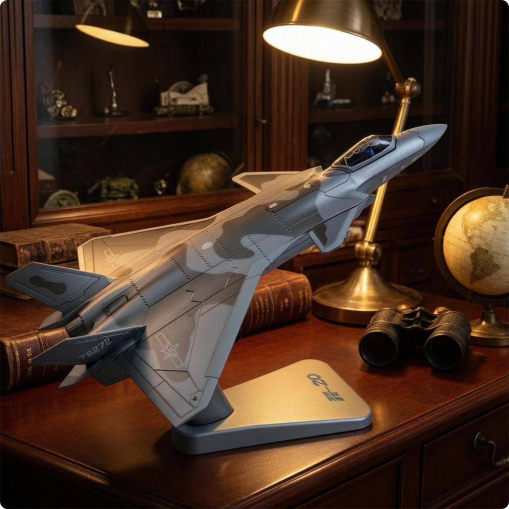 J-20 Model with Display Stand Stealth Plane High Simulation