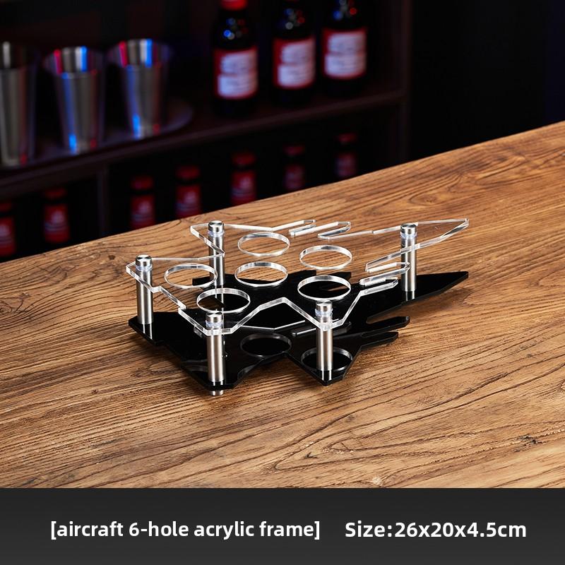 Glass Shot Cups Set with Stand Whiskey Cocktail Bomber Shot Glasses for Party Bar