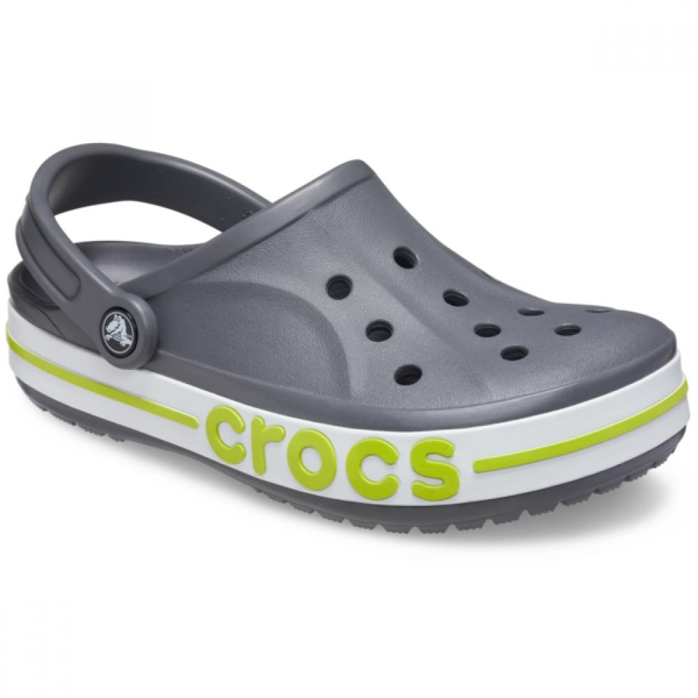 Crocs Baya Band Clogs Slate Gray Lime Punch 205089 0gx