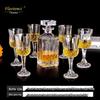 Flavinmci Crystal Glass Diamond Stemmed Red Wine Glass Set