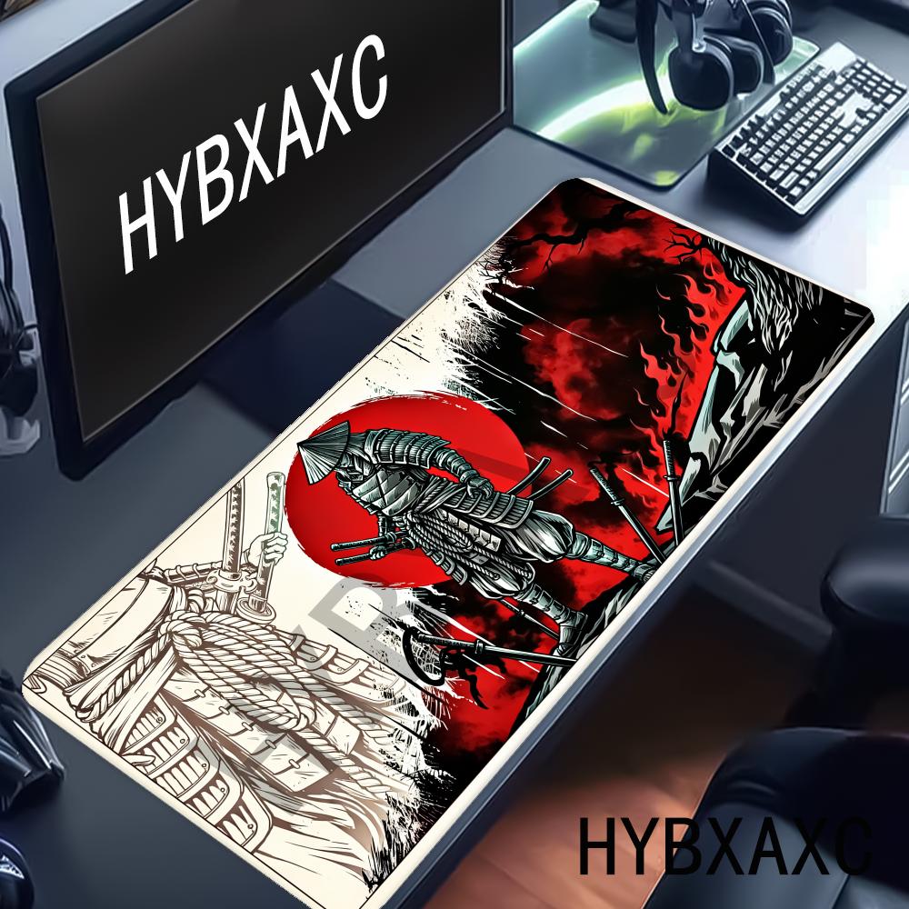 Japanese Ink Bushido Samurai Mouse Pad Large Gaming Mousepad NonSlip Desk Mat for PC Gamer Office Computer Accessories 800x400x2mm