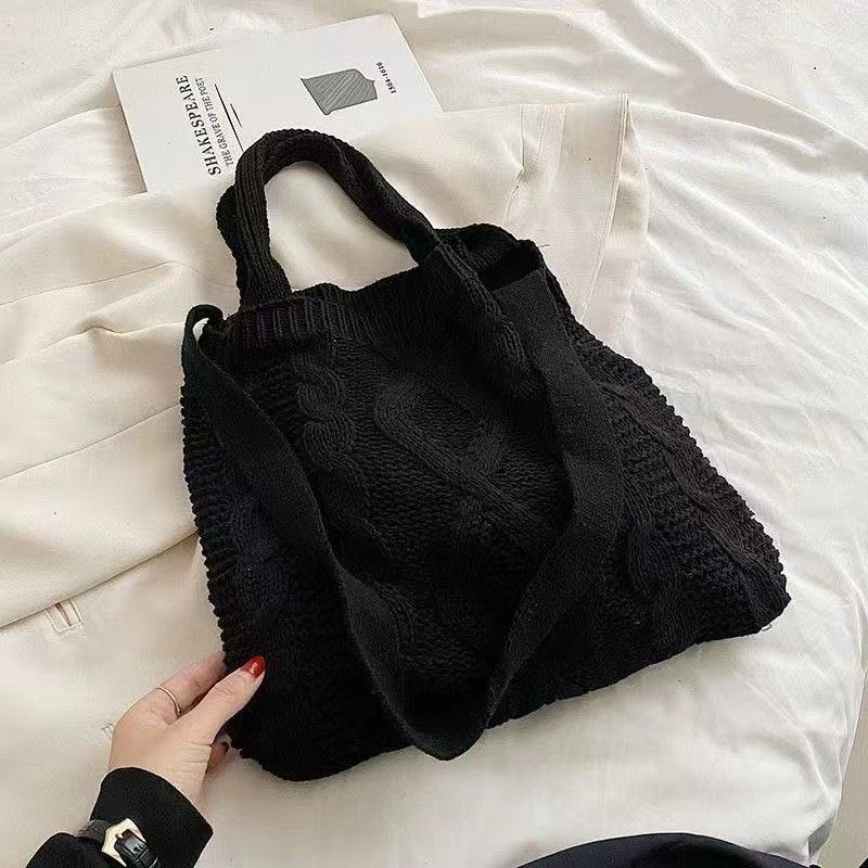 Large capacity tote bag woven bag summer shoulder bag women's hand-woven bag new holiday beach bag