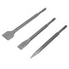 3 Peças Cinzel Plano Martelo Demolidor Elétrico Conjunto de Brocas de Cinzel SDS-Plus Quebra de Concreto